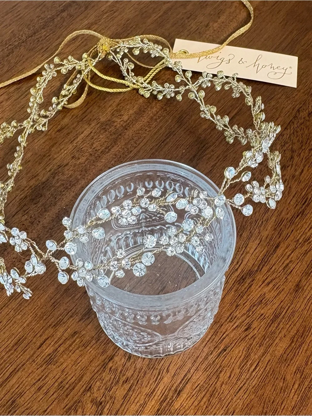 Twigs & Honey Rhinestone Blossom Infinity Hair Vine